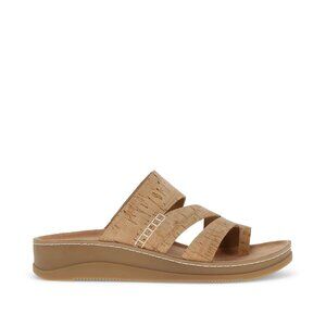 Fresha Slide Sandals Women’s Comfort Slip-On Shoes Natural Tan Size 9 – MSRP $65